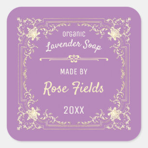 Lavender Soap Square Sticker