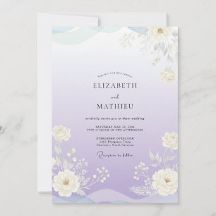 Lavender Soft Wildflower Wedding Invitation