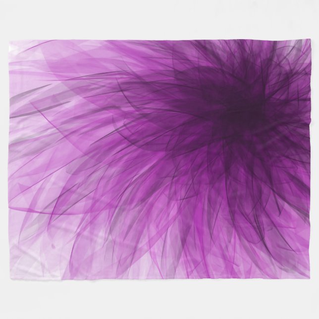 Lavender Spiral - Fleece Blanket (Front (Horizontal))