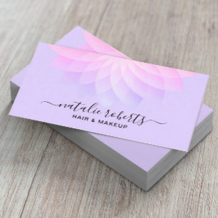 Lavender Spiral Floral Elegant Beauty Salon & Spa Business Card