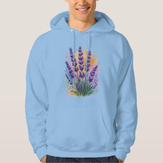 Lavender Sprig Watercolor Hoodie