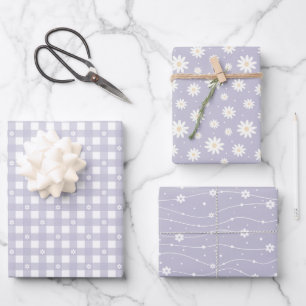Lavender Spring Pattern Wrapping Paper Sheets