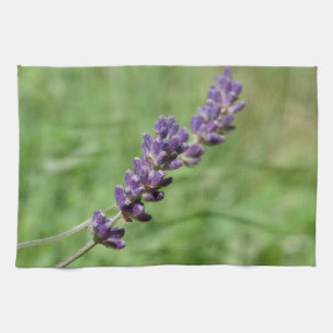 Lavender Stalk Photo  Tea Towel