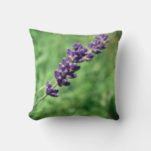 Lavender Stalk Photo  Throw Cushion