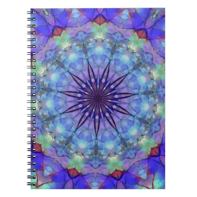 Lavender Starburst Mandala Notebook (Front)