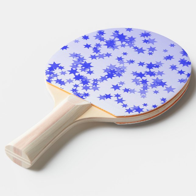 Lavender Stars Ping Pong Paddle (Front Angle)
