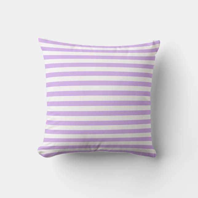 Lavender Striped Cushion (Front)