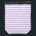 Lavender Striped Drawstring Bag<br><div class="desc">Pastel purple and white stripes</div>