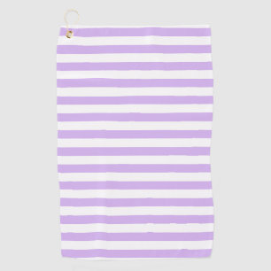 Lavender Striped Golf Towel