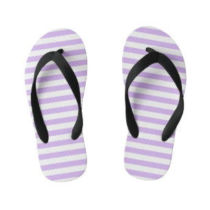 Lavender Striped Kid's Thongs