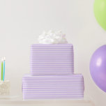 Lavender Striped Wrapping Paper<br><div class="desc">Pastel purple and white stripes</div>