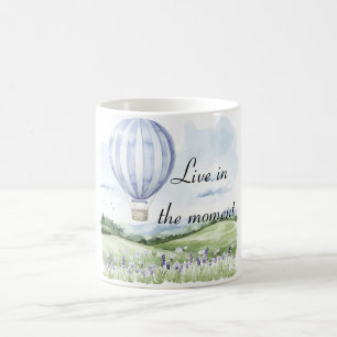 Lavender Stripes Balloon Floral Bridal Shower Coffee Mug