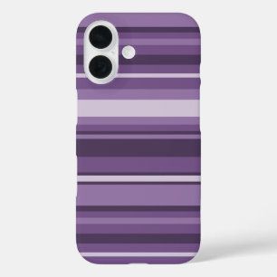 Lavender stripes iPhone 16 case