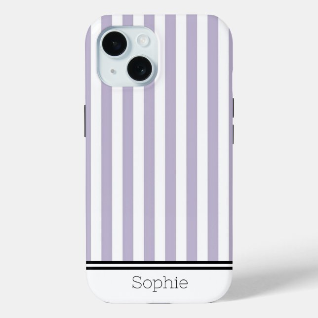 Lavender Stripes Custom Samsung Case-Mate iPhone Case (Back)
