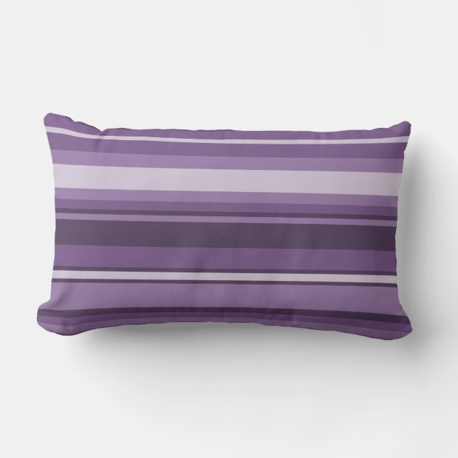 Lavender stripes lumbar cushion (Front)