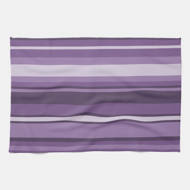 Lavender stripes tea towel (Horizontal)