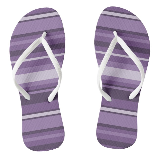 Lavender stripes thongs (Footbed)