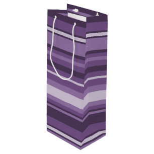 Lavender stripes wine gift bag