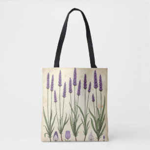 Lavender Study – Vintage Botanical AOP Tote Bag