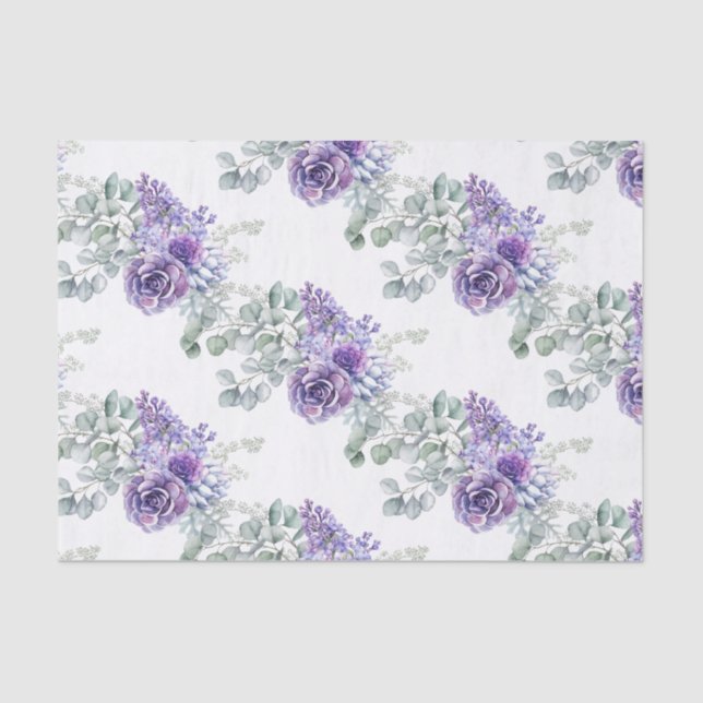 Lavender Succulent Tissue Paper (Front)