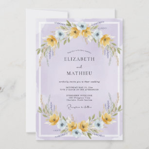 Lavender Sunlit Meadow Wedding Invitation