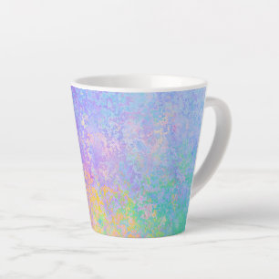 Lavender Sunrise Pastel Neon Alcohol Ink Abstract Latte Mug