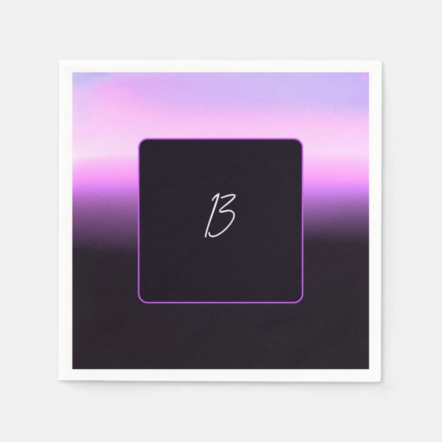 Lavender Sunset Paper Napkin (Front)