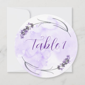 Lavender table card 