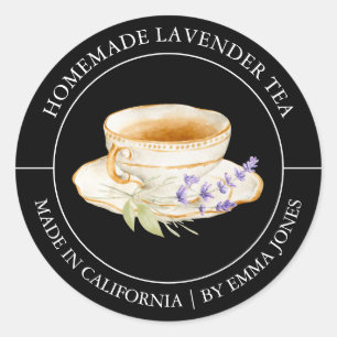 Lavender Tea Modern label