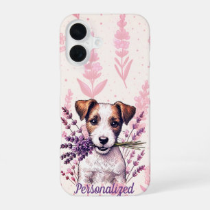 Lavender Terrier Love iPhone 16 Case