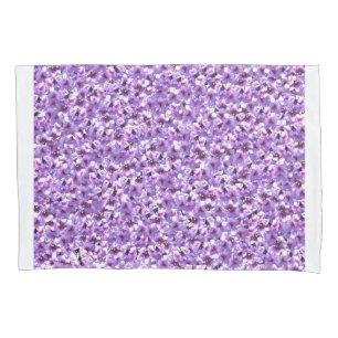 Lavender Textured Floral Pillow Case