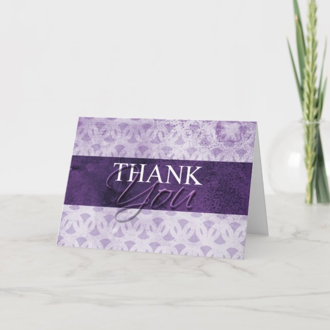 Lavender Thank You Cards Simple Blank Inside (Front)