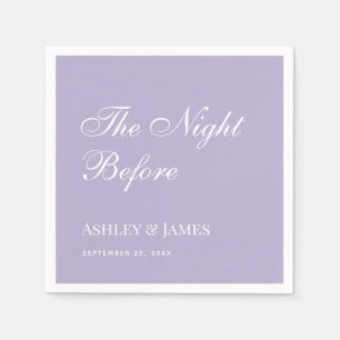 Lavender The Night Before Simple Rehearsal Dinner  Napkin