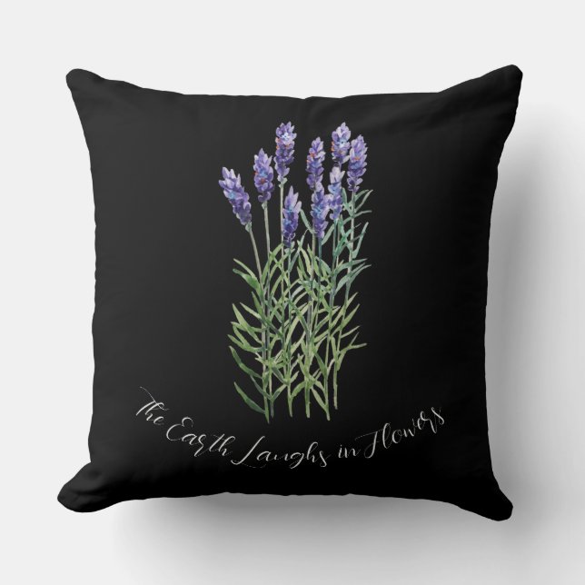 Lavender Throw Pillow (Front)