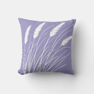 lavender throw pillow with beach grass design