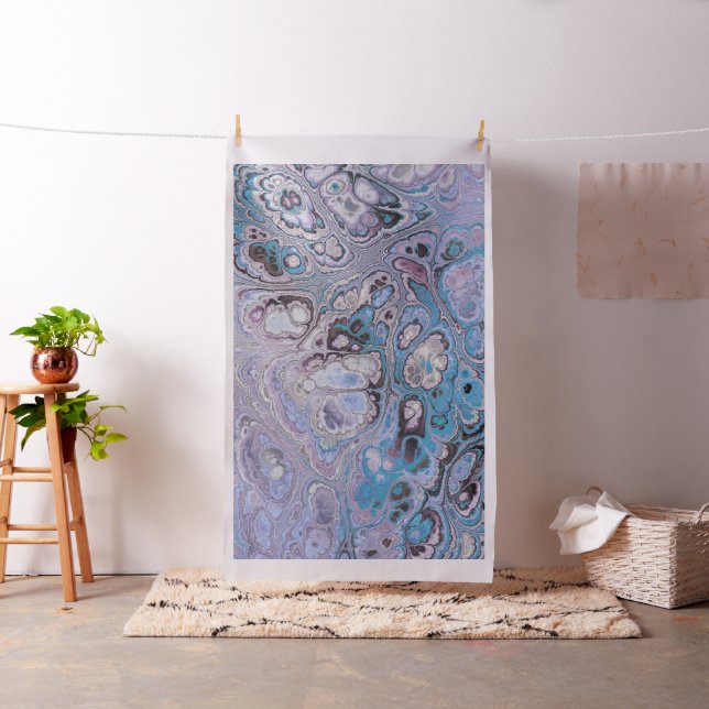 Lavender Tide Marble Abstract Fabric (In Situ)