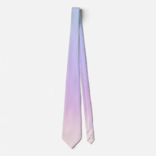 Lavender to Blush Pink Gradient Necktie Soft Paste