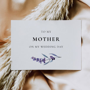 Lavender To My Mother On My Wedding Day Card