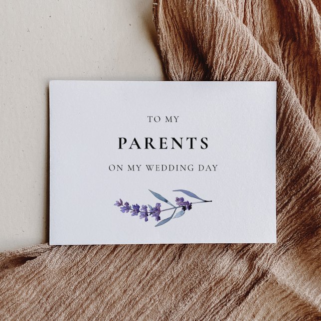 Lavender To My Parents On My Wedding Day Card (Creator Uploaded)