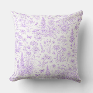 Lavender Toile Cushion