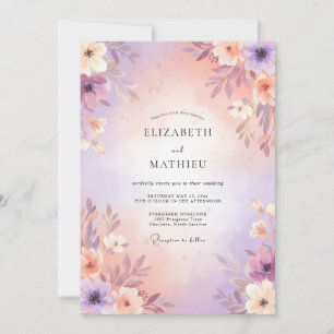 Lavender Tranquil Meadow Wedding Invitation