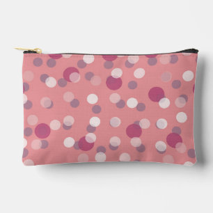 Lavender, Tulip Pink and Rose Polka Dots Accessory Pouch