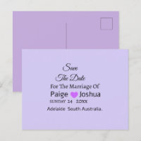 Lavender Twist Modern Typography Wedding 