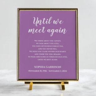 Lavender Until We Meet Again Celebration Of Life Poster