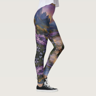 Lavender Valley at Dawn Leggings