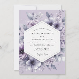 Lavender Vaporous Bloom Wedding Invitation