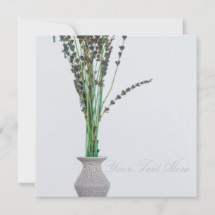 Lavender Vase Minimalism Your Text Flat Card
