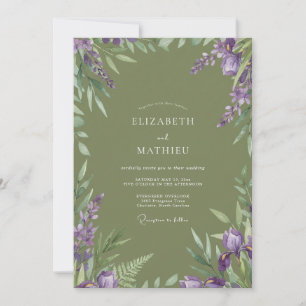 Lavender Verdant Bloom Wedding Invitation