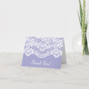 Lavender Vintage Lace Thank You Note Card