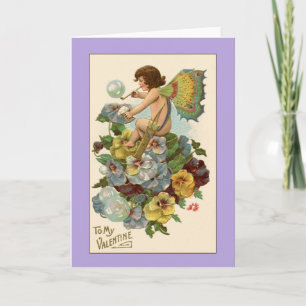 Lavender Vintage Valentine Card